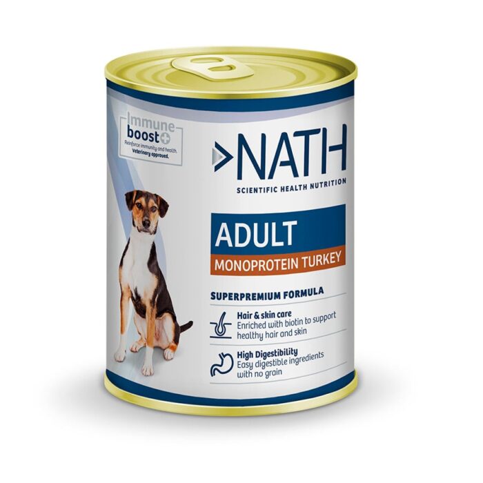 Nath Adult Monoprotein Pavo lata para perros